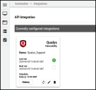 Qualys Vuln Connector - Currently Configured Integrations